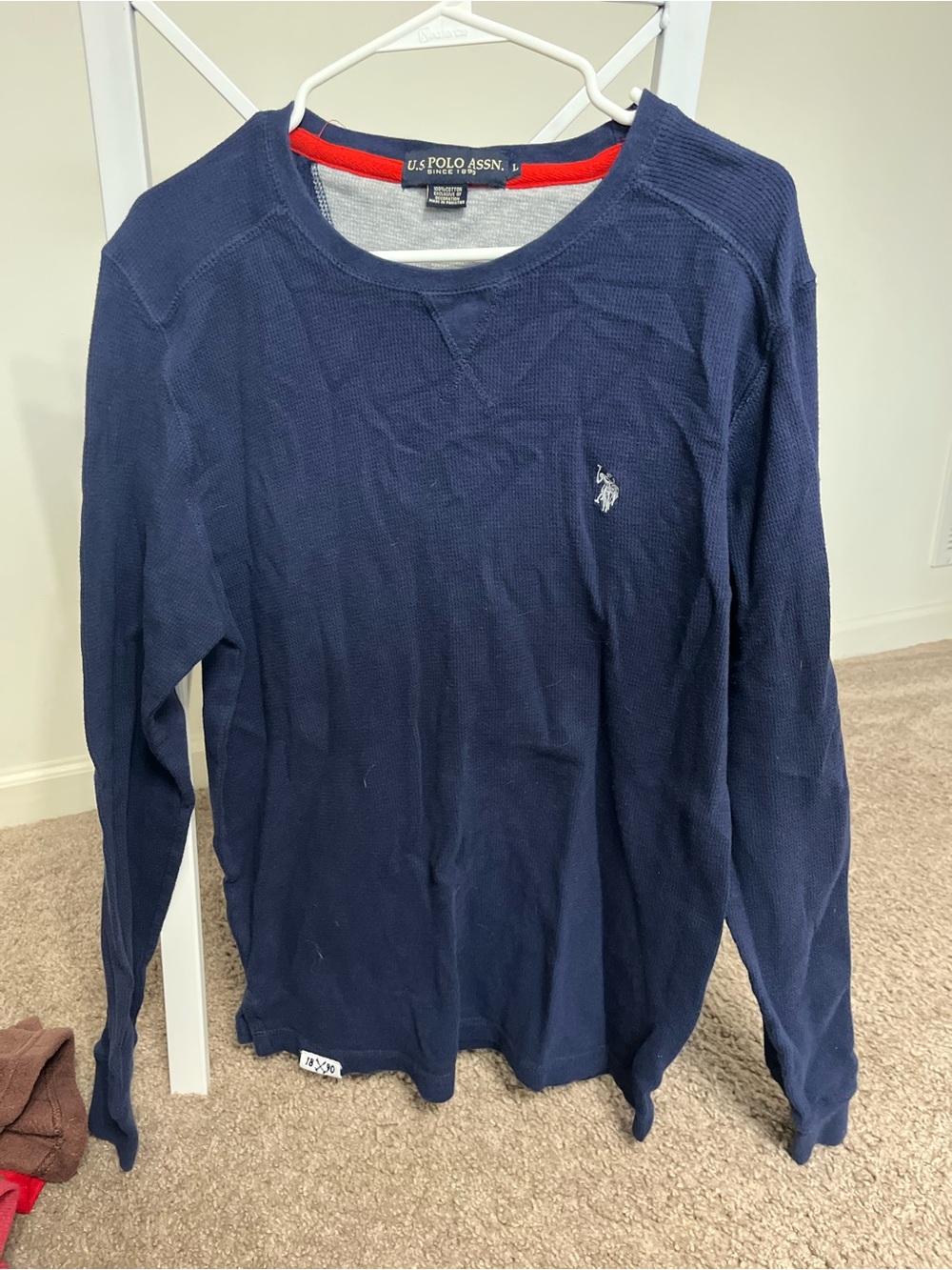 U.S. Polo Assn. Navy Sweatshirt with Red Trim